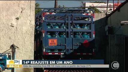 Gás de cozinha fica R$ 10 mais caro a partir de hoje