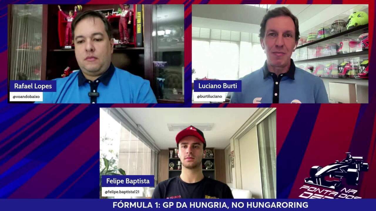 NA PONTA DOS DEDOS: Rafael Lopes, Luciano Burti e Felipe Baptista falam do GP da Hungria