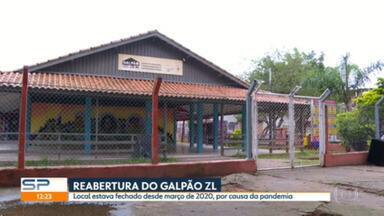 Galpão ZL é reaberto depois de um ano e sete meses - Desde março de 2020, por causa da pandemia, espaço que tem oficinas e bibilioteca estava fechado