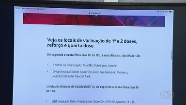 Aparecida de Goiânia aplica quarta dose contra Covid em imunossuprimidos - Cidade imuniza pessoas a partir de 12 anos com 1ª e 2ª doses em 38 locais. Reforço também é aplicado em quem tem mais de 18 anos e está apto.