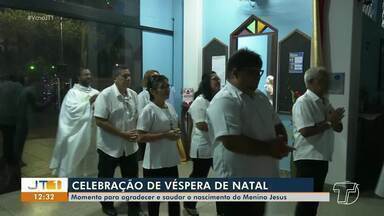 Santarenos se reúnem em igrejas para celebrar o nascimento de Jesus - Confira na reportagem a seguir.