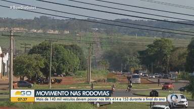 Confira o movimento nas rodovias do estado durante o fim de ano - Mais de 140 mil veículos devem passar nas BR's 414 e 153 durante o final do ano.