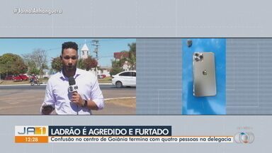 Homem suspeito de realizar furtos é agredido e roubado por grupo em Goiânia - Confusão aconteceu no Setor Central e terminou com quatro pessoas na delegacia.