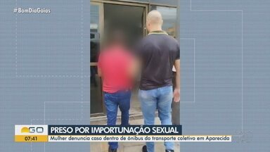 Policia Civil prende homem por crime de importunação sexual em Aparecida de Goiânia - Segundo os policiais, o crime ocorreu dentro de um ônibus.