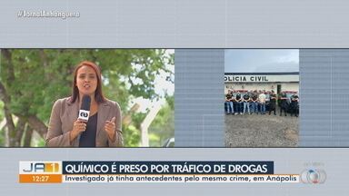 Químico é preso por tráfico de drogas, em Anápolis - Investigado já tinha antecedentes pelo mesmo crime.