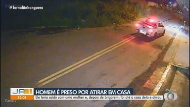 Homem é preso depois de atirar na casa de mulher em Aparecida de Goiânia - Ele teria saído com uma mulher e, depois de brigarem, foi até a casa dela e atirou