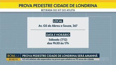 Prova pedestre cidade de Londrina será neste domingo, 8 - 4,3 mil atletas são esperados na prova que celebra os 90 anos da cidade.