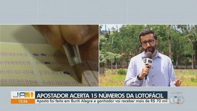 Lotofácil: Morador de Buriti Alegre acerta 15 números e vai receber mais de R$ 70 mil - O morador vai ter um Natal com mais dinheiro no bolso.