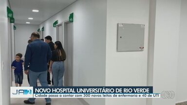 Rio Verde passa a contar com 300 novos leitos de enfermaria e 40 de UTI - Novo hospital é inaugurado em Rio Verde. Segundo a prefeitura, os atendimentos devem começar nesta terça-feira (17).