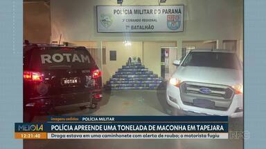 Polícia apreende uma tonelada de maconha em Tapejara - Droga estava em uma caminhonete com alerta de roubo; o motorista fugiu.