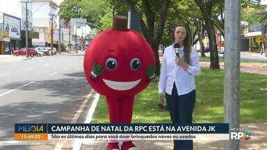 Caixa da campanha de natal recebe doações na Av. Carlos Gomes - Doações podem ser entregues até o dia 21 de dezembro.