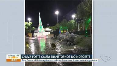 Chuva forte causa transtornos no Noroeste - Assista a seguir.