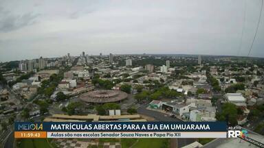 EJA está com matrículas abertas em Umuarama - Aulas são nas escolas Senador Souza Naves e Papa Pio XII.