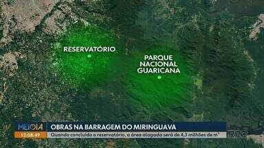 Meio-Dia traz atualizações sobre as obras na barragem do Miringuava - Quando concluído o reservatório, a área alagada será de 4,3 milhões de m³.