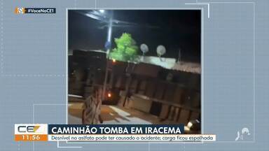 Caminhão tomba em Iracema  - Confira mais notícias em g1.globo.com/ce