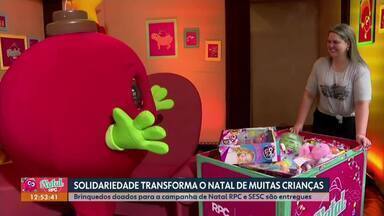 Natal RPC: campanha arrecada mais de 314 mil brinquedos no Paraná - Brinquedos doados para a campanha de Natal RPC e SESC são entregues e ajudam a transformar o dia de milhares de crianças.