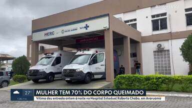 Mulher é internado após sofrer queimadura em 70% do corpo em Cabo Frio - Vítima deu entrada no Hospital Estadual Roberto Chabo, em Araruama.