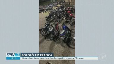 Motociclistas são autuados após ‘motociata’ ser alvo de reclamações em Franca, SP - Ao menos 317 autos de infração foram emitidos pela Polícia Militar.