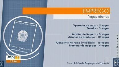 Confira as oportunidades de emprego disponíveis nesta terça-feira - Interessados podem procurar a Sedepp, no Jardim Bongiovani, e o PAT, na Vila Marcondes, em Presidente Prudente.