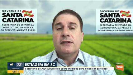 Secretário de Agricultura de SC fala sobre medidas para amenizar prejuízos da estiagem