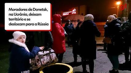 Moradores de Donetsk, na Ucrânia, deixam território e se deslocam para a Rússia