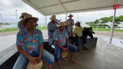 Mestre Damasceno e músicos do Conjunto de Carimbó Nativos Marajoara.