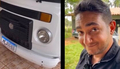 Juliano compra kombi após descobrir que placa tem as iniciais da dupla dele com Juliano