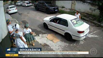 Motorista de aplicativo se recusa a levar família com trajes religiosos para terreiro