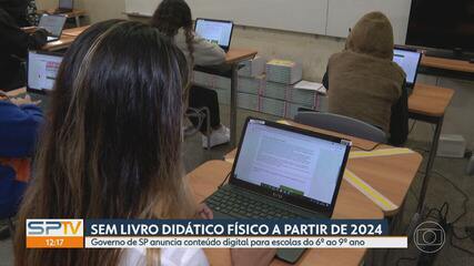 Governo de SP não terá livros didáticos físicos nas escolas a partir de 2024