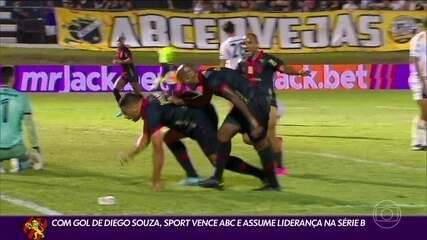 Com gol de Diego Souza, Sport vence ABC e assume liderança da Série B