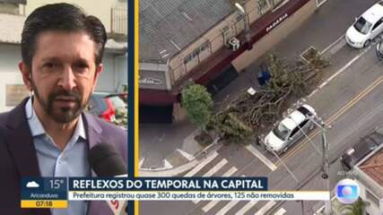 Prefeito Ricardo Nunes fala sobre os reflexos do temporal na capital