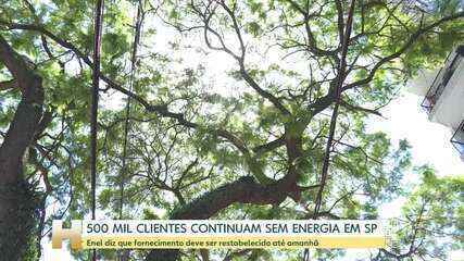 500 mil imóveis continuam sem luz desde as chuvas de sexta-feira (3) em SP