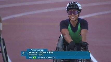 Aline Rocha e Vanessa Cristina ficam com prata e bronze nos 1500m T54