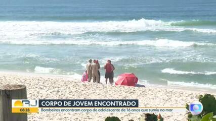 Bombeiros encontram corpo de adolescente que desapareceu no mar na Barra da Tijuca