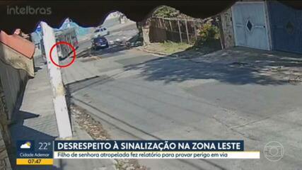 Desrespeito à sinalização na zona leste