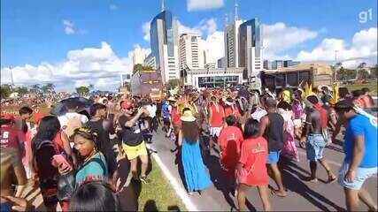 Marcha dos povos indígenas em Brasília