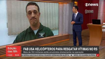 FAB usa helicópteros para resgatar vítimas no RS