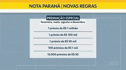 Nota Paraná muda regras de sorteio