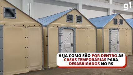 Veja como é 'casa temporária' para desabrigados no RS