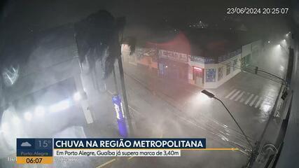 Guaíba supera a marca de 3,40m em Porto Alegre