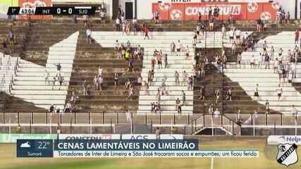 Homem fica ferido em briga de torcidas em jogo entre Inter de Limeira e São José