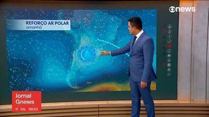 Nova frente fria deve trazer chuva e baixar temperaturas no Centro-Sul