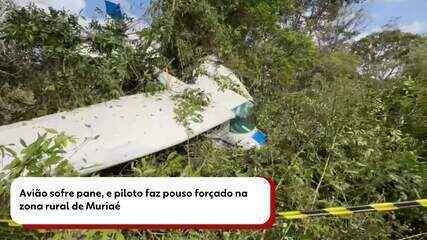 Avião sofre pane, e piloto faz pouso forçado na zona rural de Muriaé