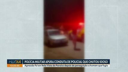 PM apura conduta de policial que chutou idoso em Bela Vista do Paraíso