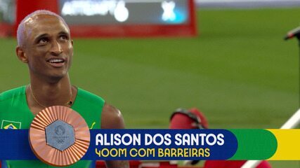 É DO BRASIL! Alison dos Santos, o Piu, é bronze nos 400m com barreiras nos Jogos de Paris