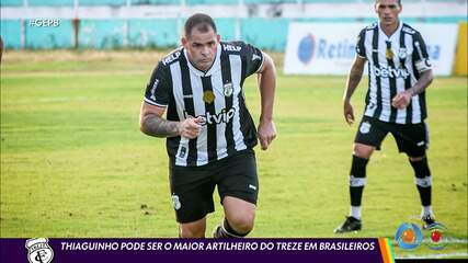 Thiaguinho pode ser o maior artilheiro do Treze em Campeonato Brasileiro