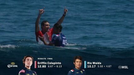 Griffin Colapinto vence Rio Waida na final da etapa de Fiji com 12.80