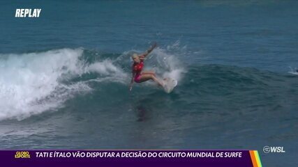 Tati e Ítalo vão disputar a decisão do Circuito Mundial de Surfe