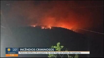 Polícia identifica 34 suspeitos de causar incêndios criminosos em parques e reservas ambientais do RJ