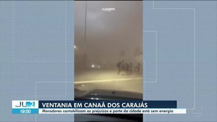 Vendaval em Canaã dos Carajás: parte da cidade está sem energia